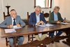 Da sinistra: Rav Caro, presidente Arbib, assessore Gulinelli