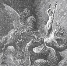 Incisione di illustrazione a "Orlando Furioso" di Ariosto